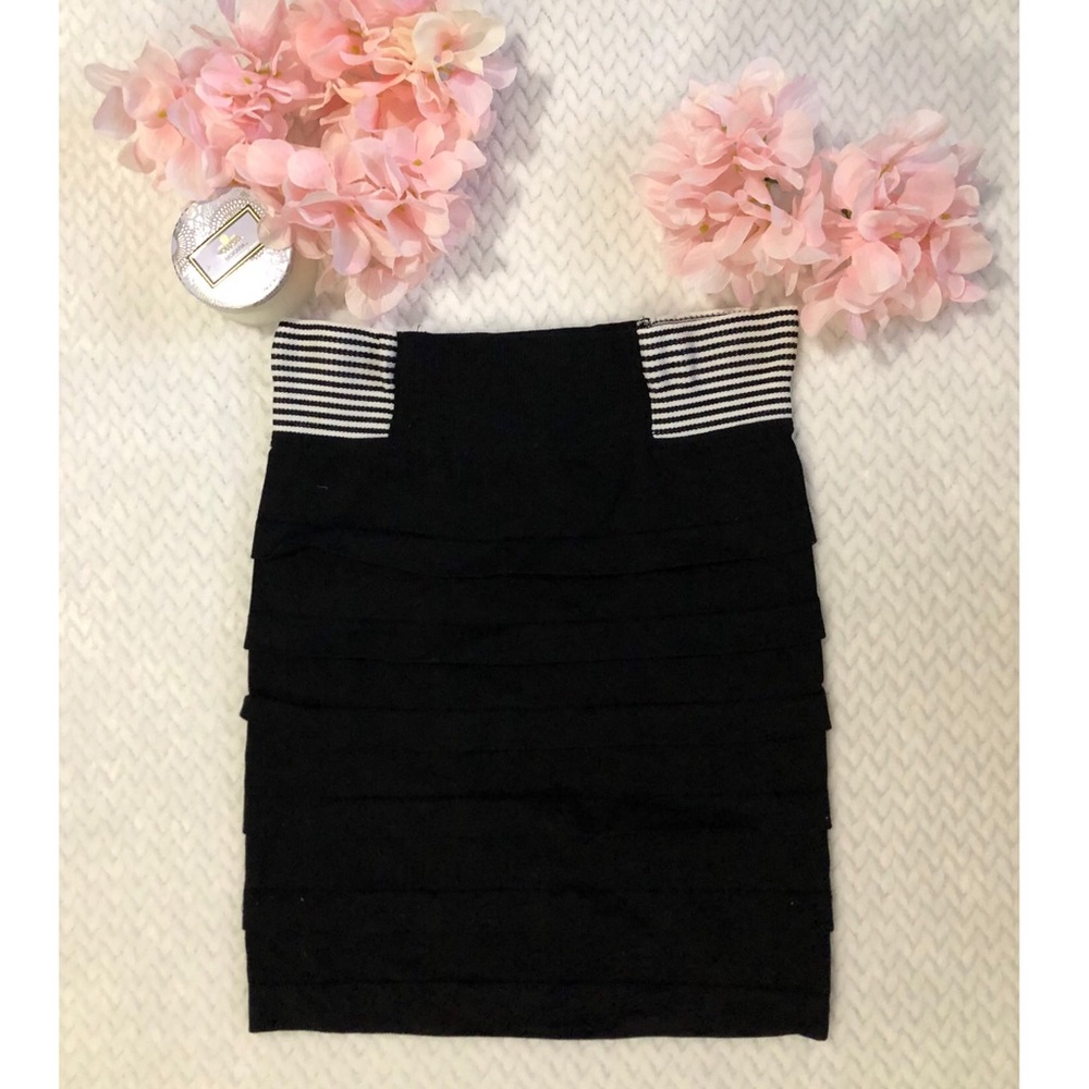 bebe Faux Tiered Skirt